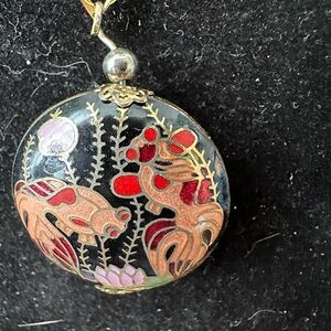 Chinese Cloisonné Koi Fish Pendant